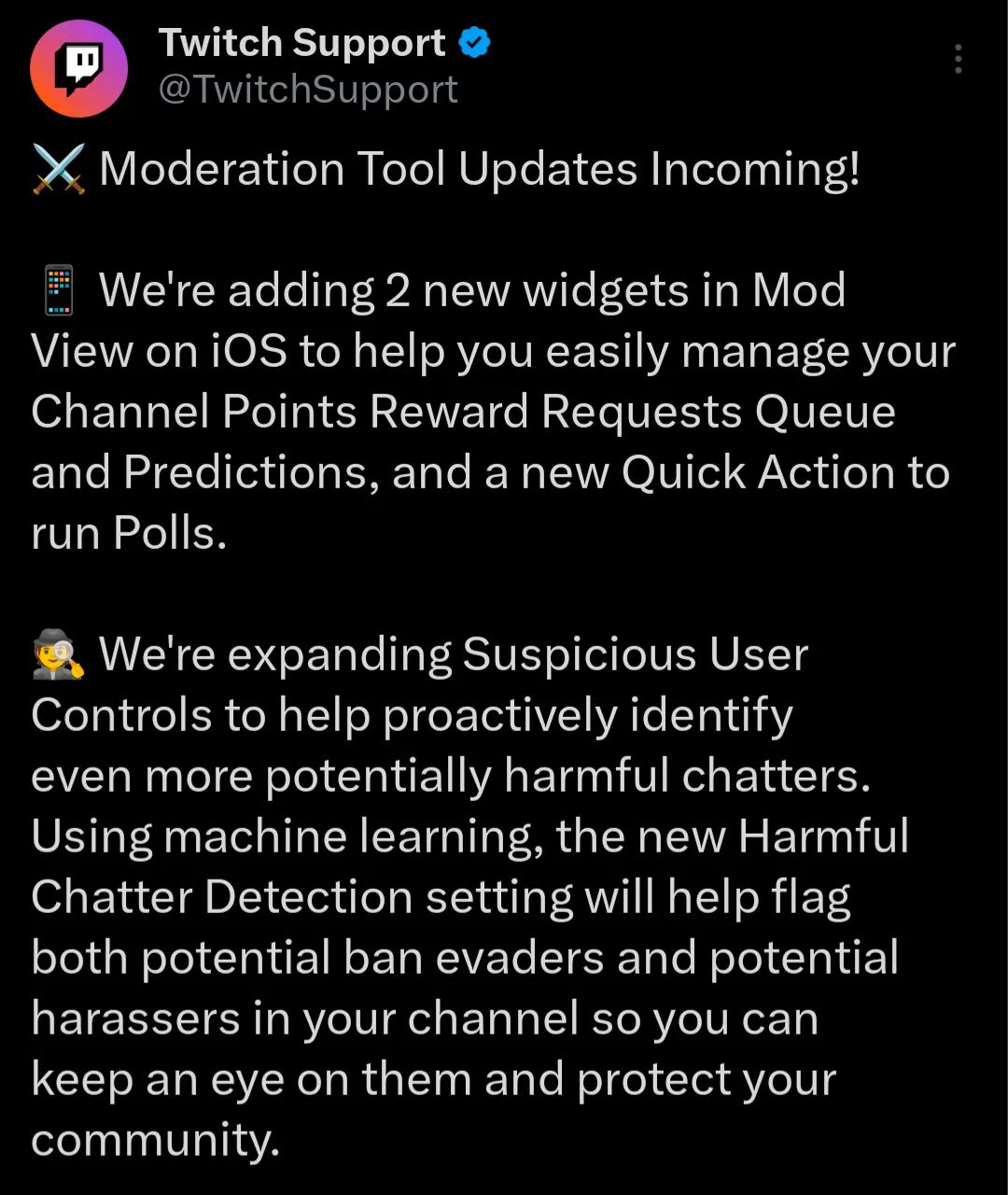 Интересная нынче модерация в Twitch: если вас забанили в чате какого-то канала, то это дает сигнал всем остальным каналам, где вы теперь можете автоматически попасть в список restricted, как потенциал... | Сетка — социальная сеть от hh.ru