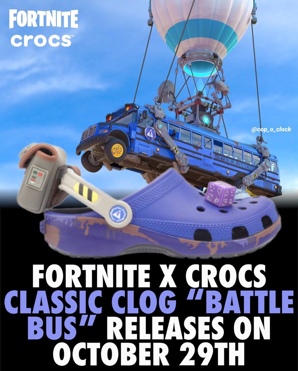 Ооо, фаны Fortnite сейчас должны завизжать от восторга. В конце октября выпустят Кроксы, посвященные Battle Bus из игры.
Но предупреждаю: летать они не смогут. А жаль ☔️ | Сетка — социальная сеть от hh.ru
