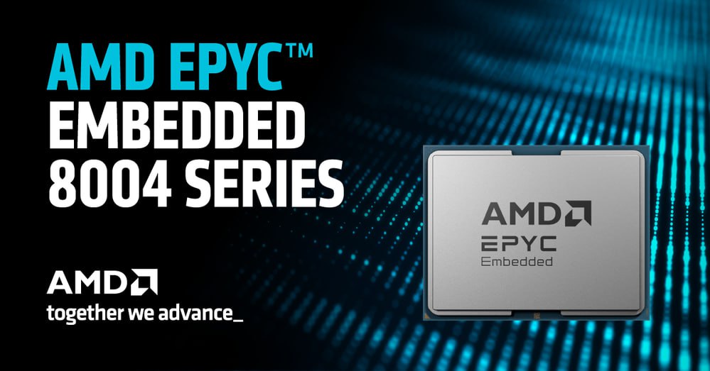 AMD представила процессоры EPYC Embedded 8004
AMD анонсировала процессоры EPYC Embedded 8004 (Siena) для встраиваемых систем с интенсивными вычислительными нагрузками, таких как сетевое оборудование, ... | Сетка — социальная сеть от hh.ru
