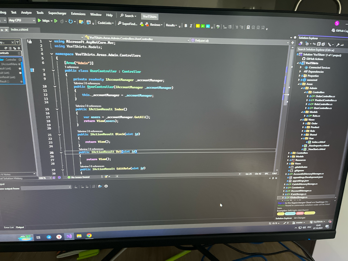 Работаю над сайтом интернет магазина (пет проект) на Asp.Net MVC. | Сетка — социальная сеть от hh.ru