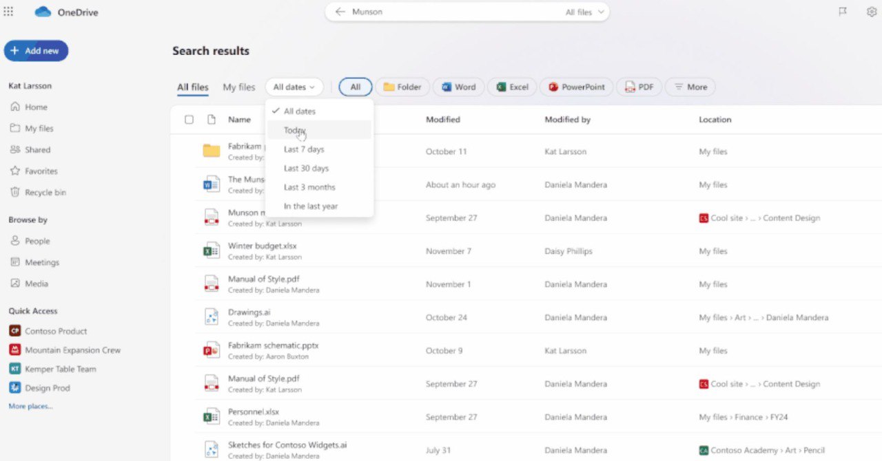 💵 Microsoft добавит новые инструменты для улучшения поиска файлов в OneDrive
— Компания считает быстрый поиск файлов критически важным в эпоху виртуального сотрудничества | Сетка — социальная сеть от hh.ru