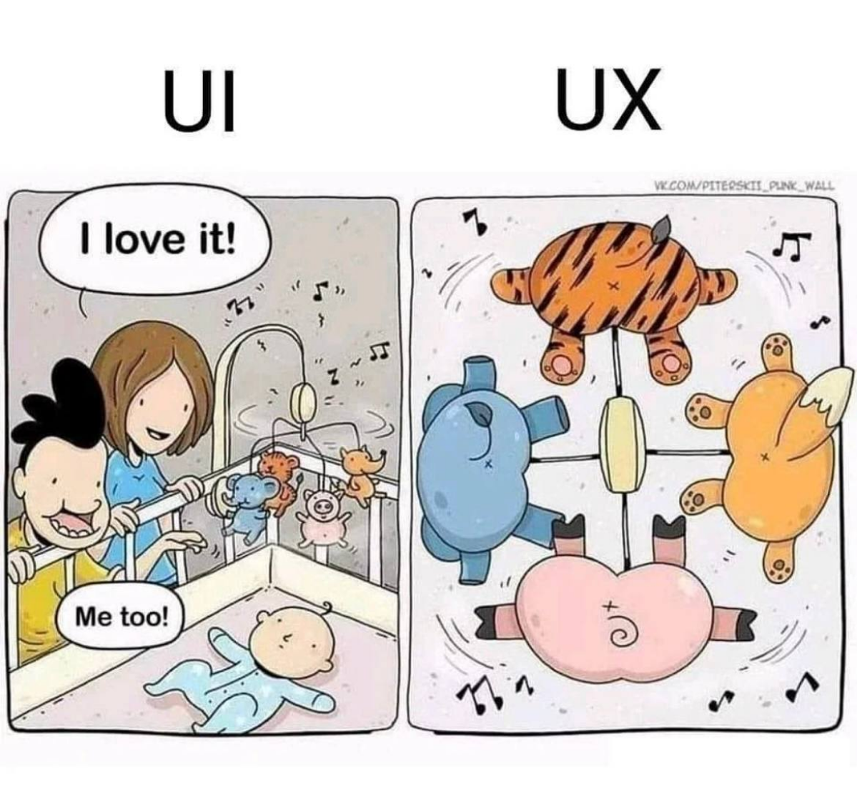 #мемы  #продуктовыемемы  #продукт #дизайн #разработка  #UX #UI #UX/UI
Когда команда сделала продукт конфетку, но юзер получил только фантик) | Сетка — социальная сеть от hh.ru