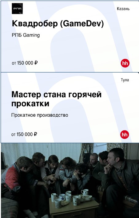 Денежки небольшие, надо перетереть))))))
Кто что выберет? | Сетка — социальная сеть от hh.ru
