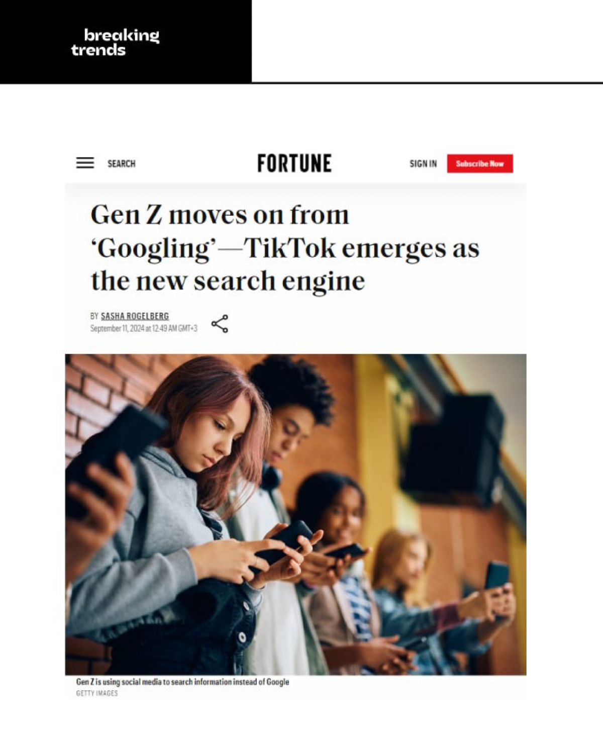 Поколение зумеров отходит от традиционного поиска через Google, предпочитая использовать TikTok и Instagram для нахождения интересных активностей и развлечений | Сетка — социальная сеть от hh.ru