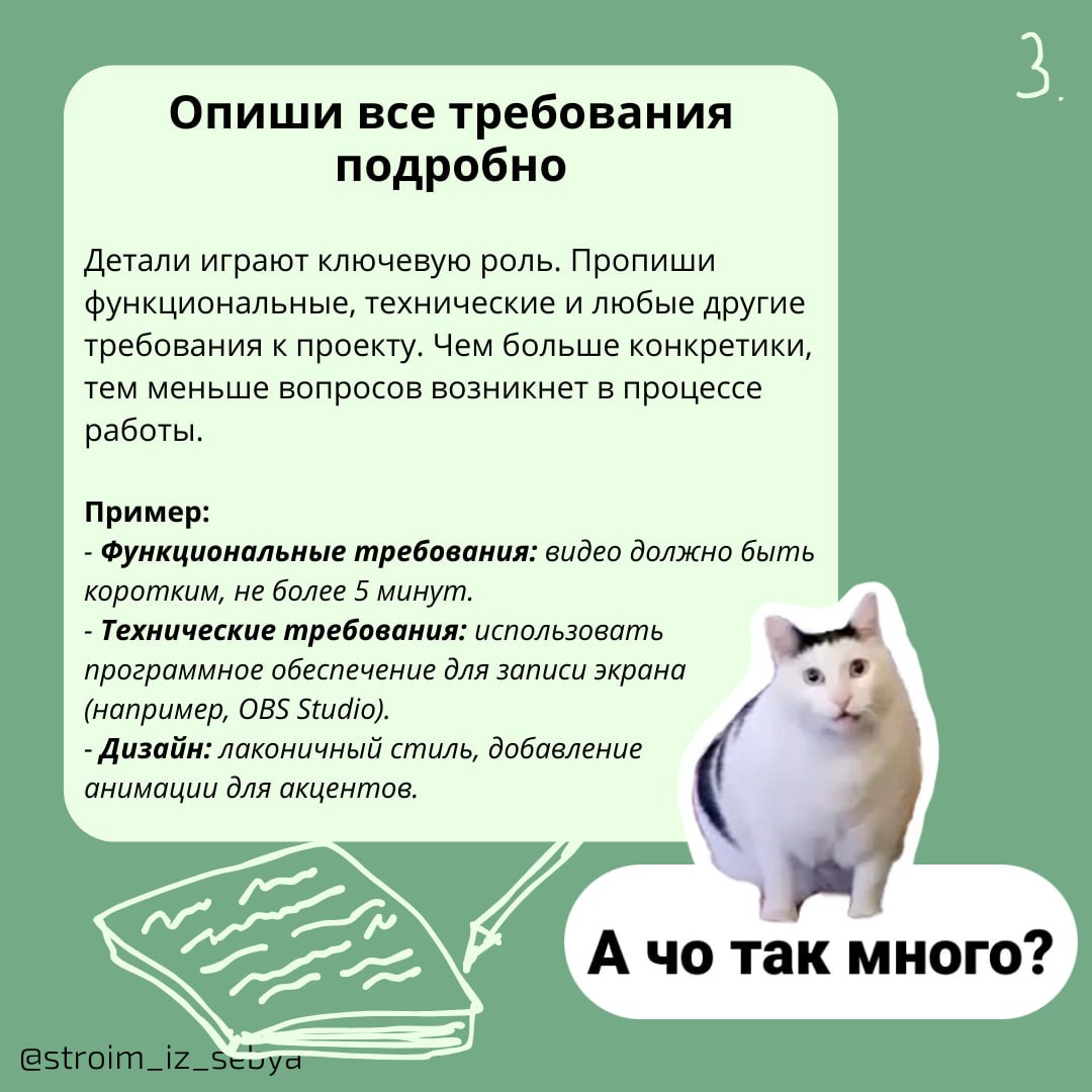 Без внятного ТЗ – результат ХЗ
👆Моя любимая фраза👆
Ведь когда дело касается работы команды, качественное техническое задание – это основа успешного выполнения задач | Сетка — социальная сеть от hh.ru