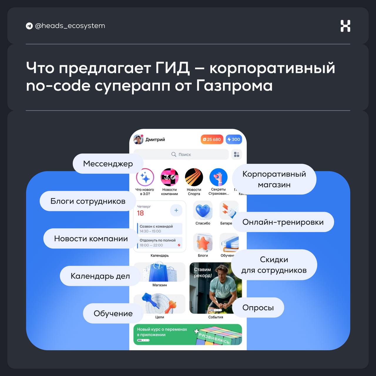 Разбираем ГИД — корпоративный no-code суперапп от Газпрома
ГИД — это суперапп, которым сотрудники Газпрома пользуются уже 3 года | Сетка — социальная сеть от hh.ru