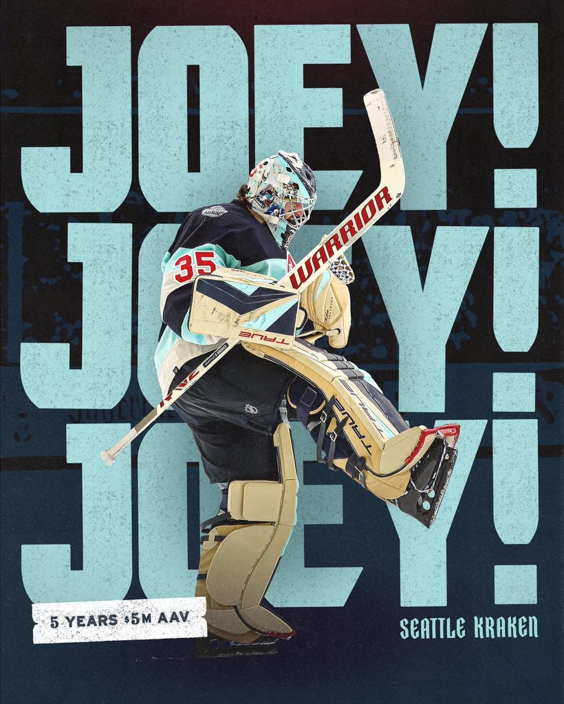 🐠 Даккорд подписал контракт с «Сиэтлом»
Формат контракта: 5 х 5 млн $. Всё бы ничего, но вратарь провёл лишь один полноценный сезон в НХЛ | Сетка — социальная сеть от hh.ru