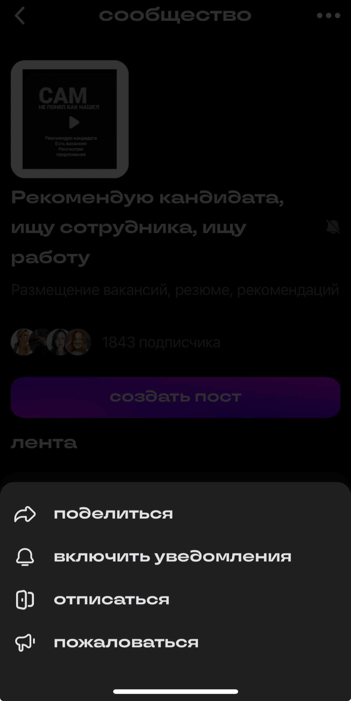 Как отписаться от не нужных лент? Может кому пригодиться, меня замучали пуши 😤 | Сетка — социальная сеть от hh.ru
