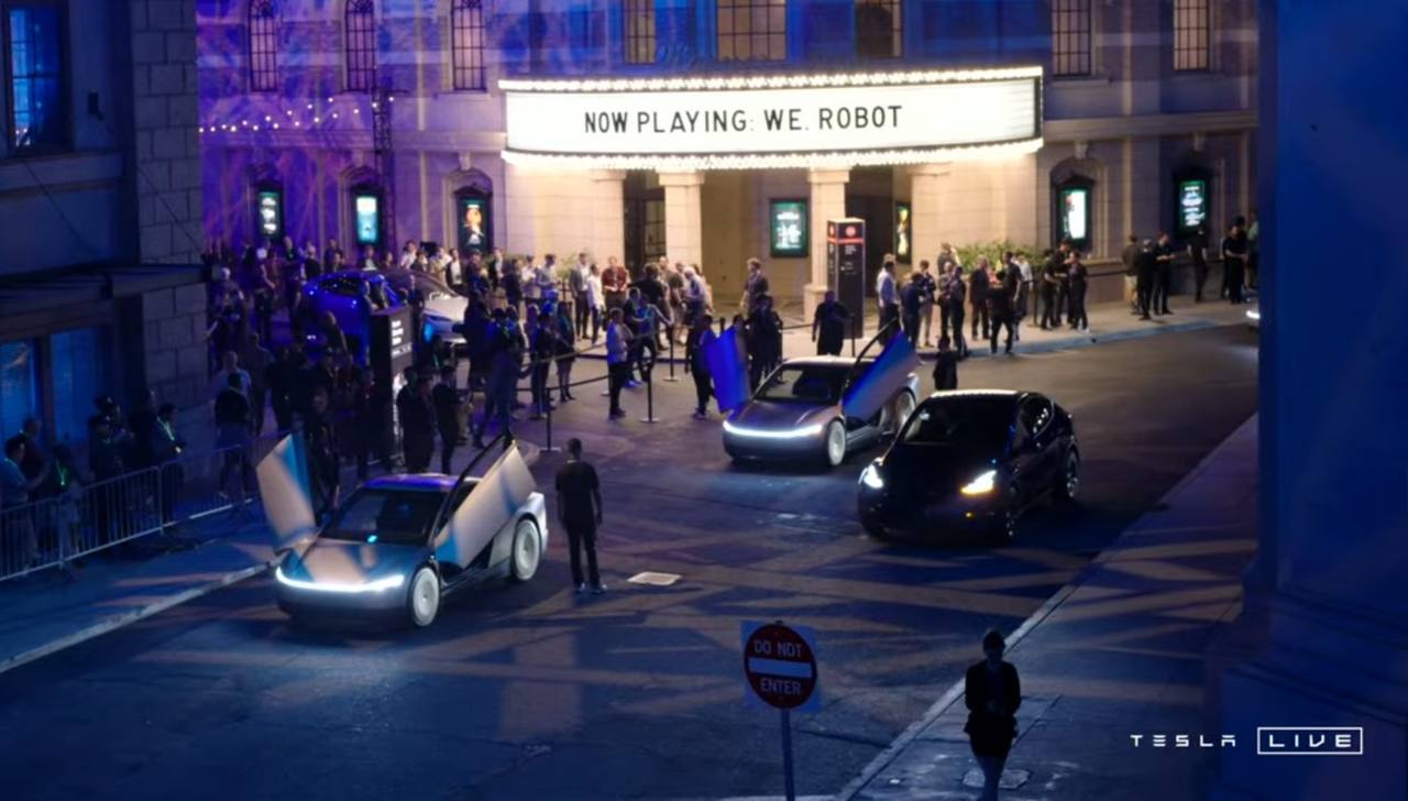 Илон Маск на мероприятии We, Robot представил новые концепты транспорта от Тесла, это автономное такси Cybercab и микроавтобус Robovan | Сетка — социальная сеть от hh.ru