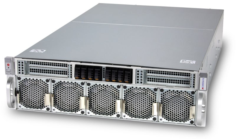 Supermicro представила 3U-сервер
Современные флагманские GPU-серверы обычно используют модули ускорителей форматов SXM (NVIDIA) или OAM, что ограничивает их вместимость восемью ускорителями | Сетка — социальная сеть от hh.ru