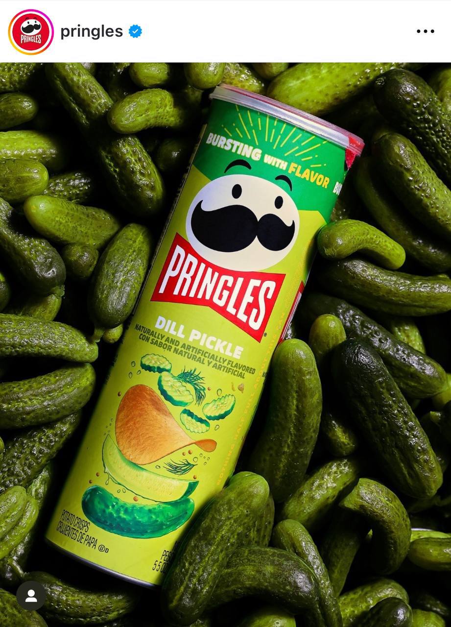 Pringles дропнули чипсы со вкусом маринованных огурчиков — пару лет назад они полностью пропали с полок магазинов | Сетка — социальная сеть от hh.ru
