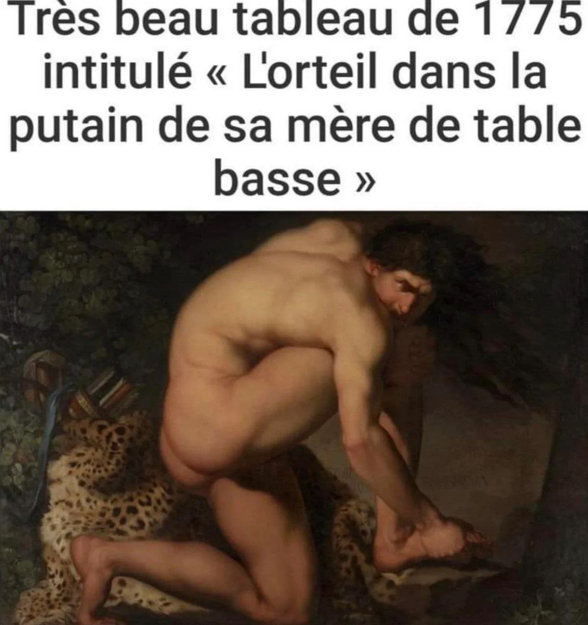 #мемы на иностранном
🇫🇷 Прекрасное полотно 1775 года под названием "Мизинцем об йоб твою матери тумбочку" | Сетка — социальная сеть от hh.ru