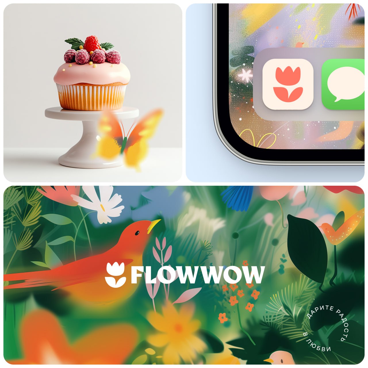 Ого, Flowwow сменил имидж: фирменный цветок подрос, стал гибким и сменил огненно-оранжевый на спокойный и уютный коралловый | Сетка — социальная сеть от hh.ru