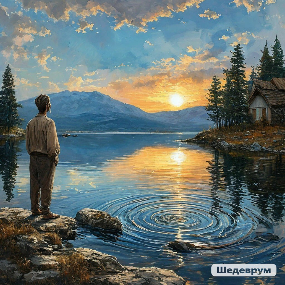 Сказка о Вечном Круге  
В старинной деревне на берегу озера, там, где в зеркале вод отражалось бескрайнее небо, жил человек по имени Калем. Он был рыболовом, как и его отец, и отец его отца | Сетка — социальная сеть от hh.ru