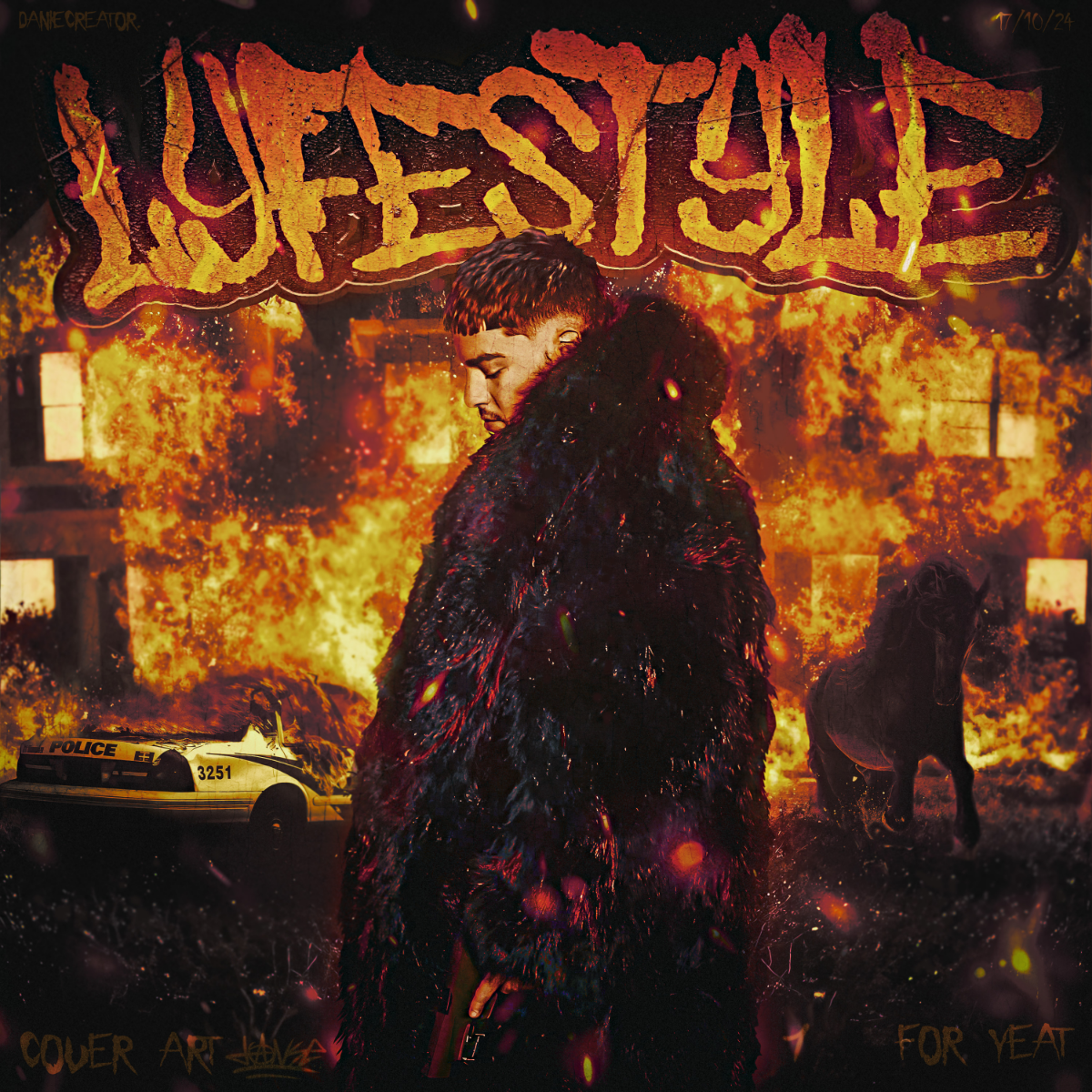 🖤Дизайн арта для альбома LYFESTYLE от Yeat
  
Если вам нужен продающая обложка с уникальным стилем, можете смело обращаться комне  
®️Более 50 выполненных заказов с артистами музыкальной индустрии, ст... | Сетка — социальная сеть от hh.ru