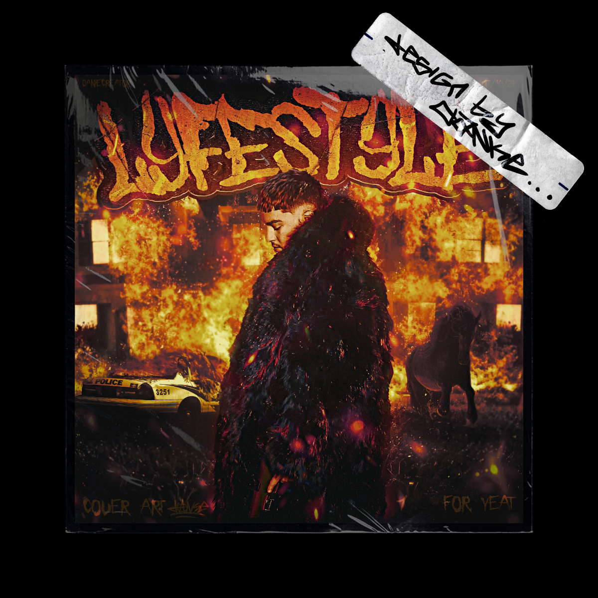 🖤Дизайн арта для альбома LYFESTYLE от Yeat
  
Если вам нужен продающая обложка с уникальным стилем, можете смело обращаться комне  
®️Более 50 выполненных заказов с артистами музыкальной индустрии, ст... | Сетка — социальная сеть от hh.ru