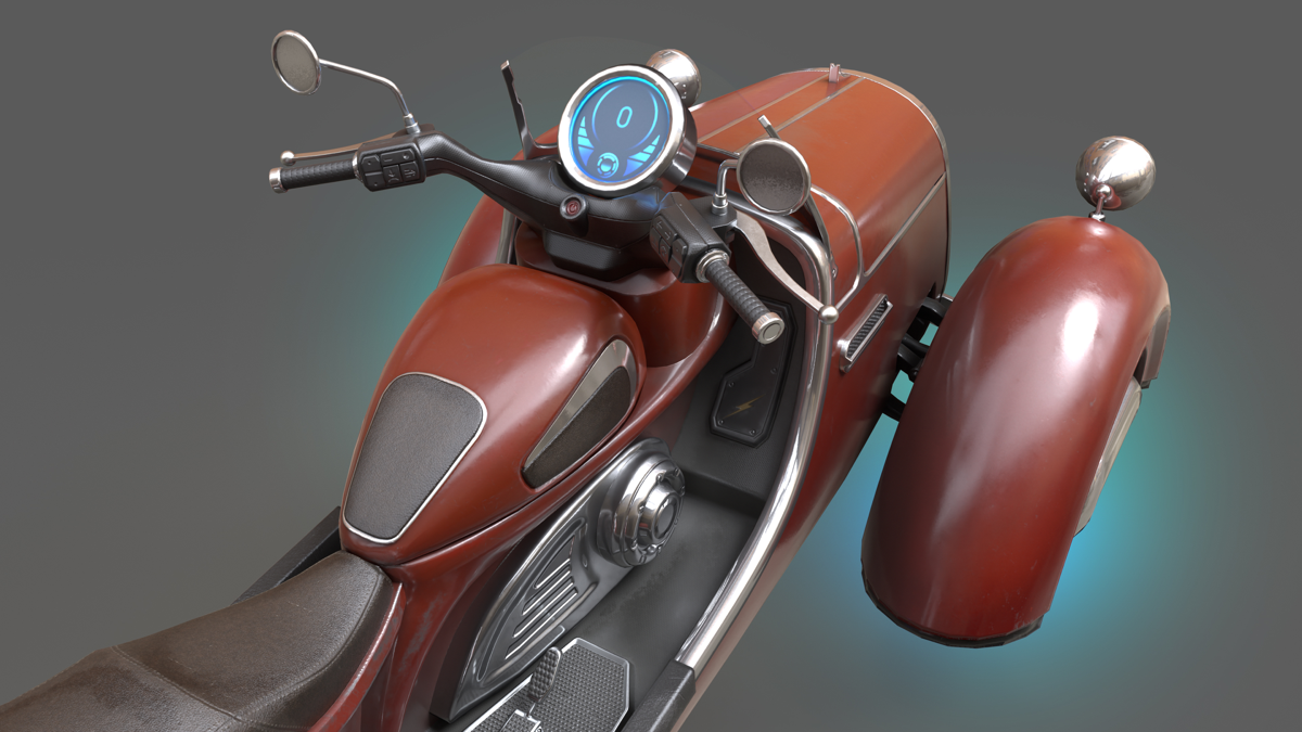 Недавно закончил работу над 3D-моделью ховера. Это был интересный проект, где я решил объединить свою любовь к ретро-автомобилям и sci fi концептам | Сетка — социальная сеть от hh.ru