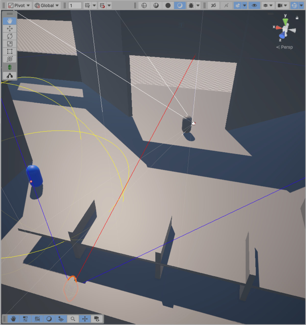 Изменил поведение камер. Теперь, они ищут игрока внутри конуса. Получилось правдоподобнее. Видео можно посмотреть по ссылке:
https://t.me/WIUXXX/s/234
#Unity #Unity3d #gamedev | Сетка — социальная сеть от hh.ru