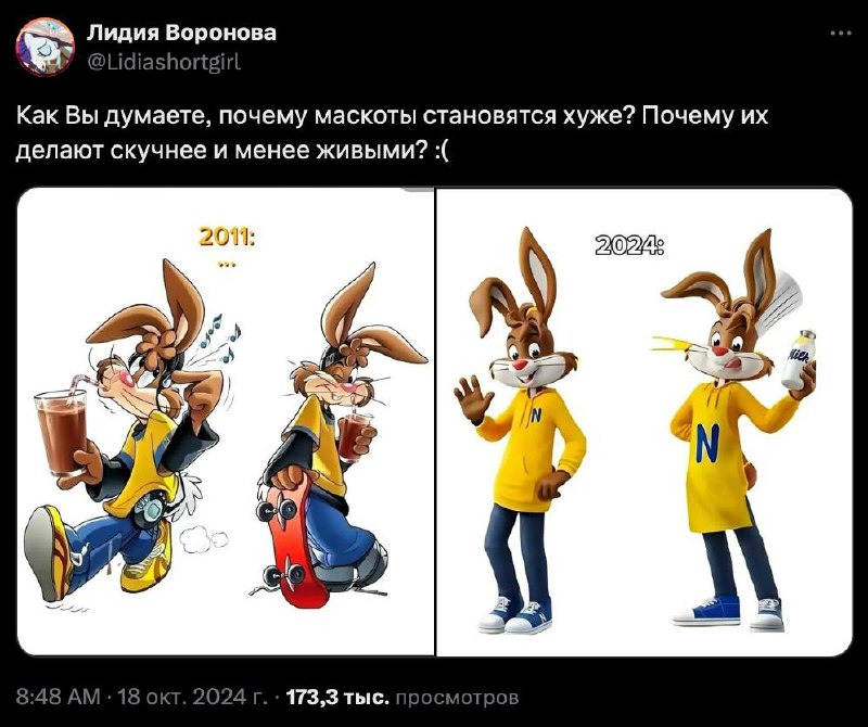А ведь и правда: все маскоты теряют характер и идентичность. Кажется, мы достигли пика их развития с уходом с рынка бренда «РыжийАП»... | Сетка — социальная сеть от hh.ru