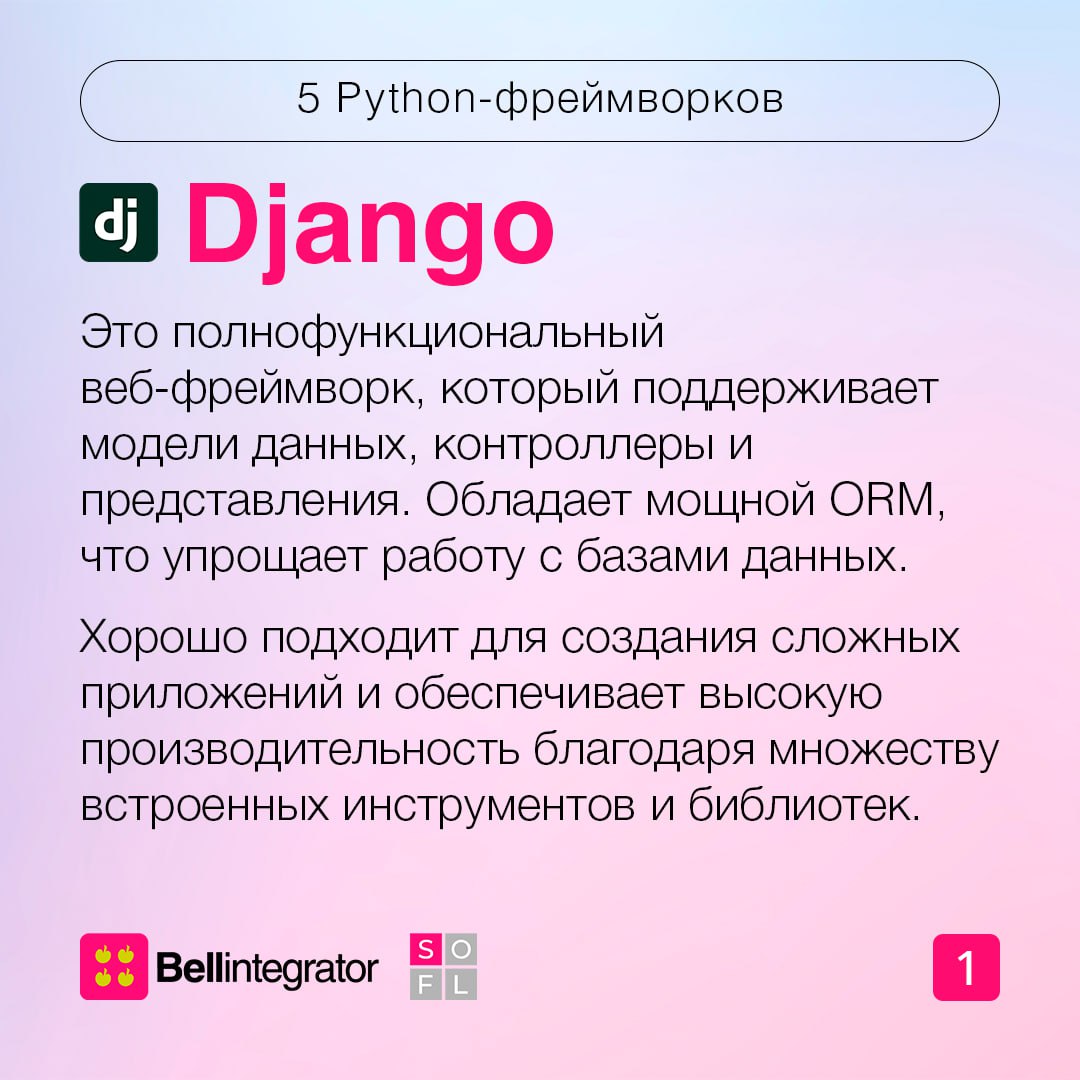 Python – один из лучших языков для веб-разработки 💻
Большой популярностью пользуются и фреймворки на его основе, которые знатно упрощают жизнь кодерам | Сетка — социальная сеть от hh.ru