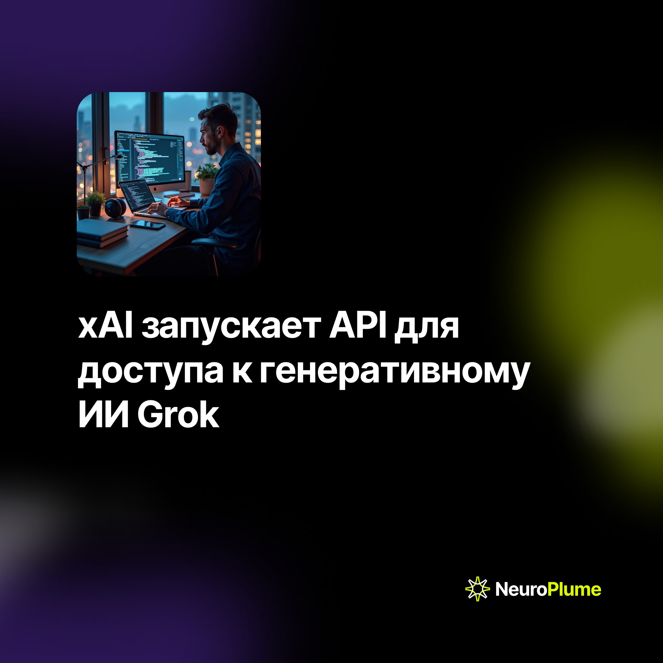 💡 xAI запускает API для доступа к генеративному ИИ Grok
Компания xAI, основанная Элоном Маском, представила API для доступа к модели генеративного ИИ Grok | Сетка — социальная сеть от hh.ru