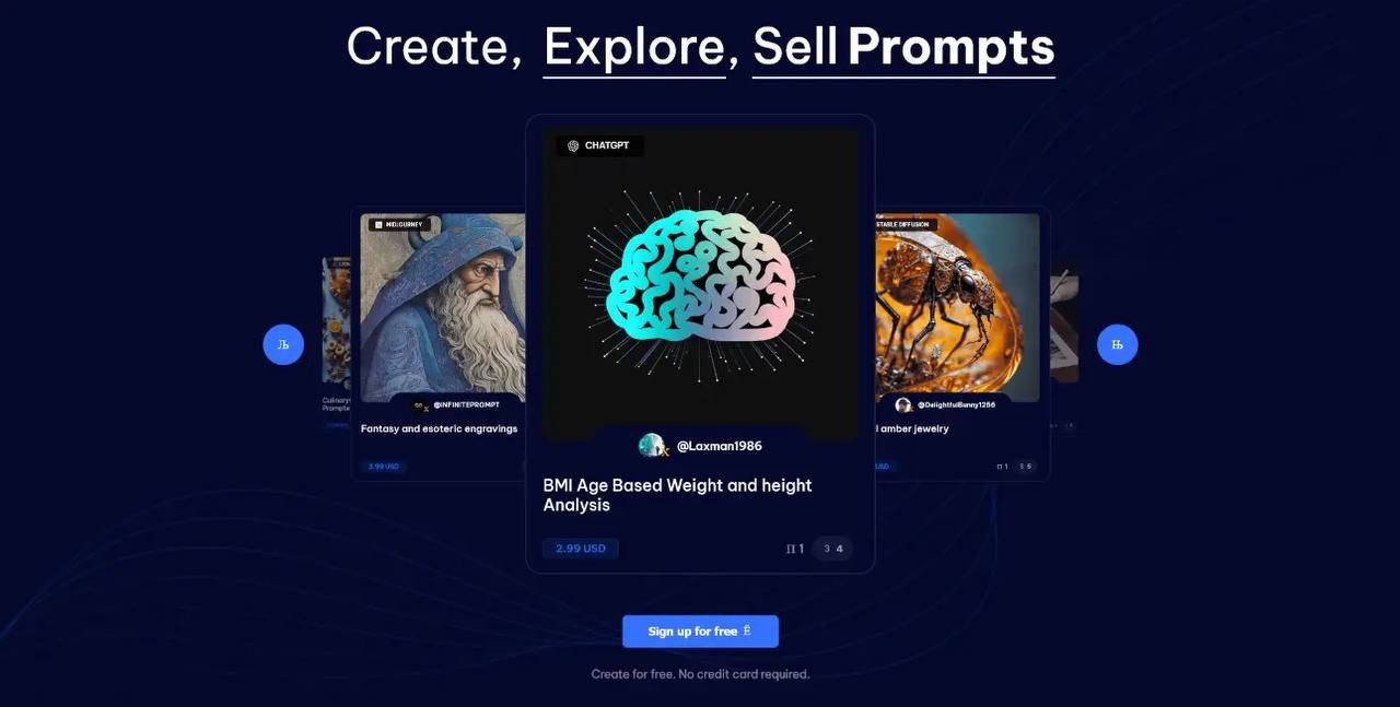 #инструменты
PromptsIdeas - маркетплейс промтов для ИИ
Тут вы можете покупать и продавать промты для популярных инструментов искусственного интеллекта, таких как DALL-E, Midjourney, Stable Diffusion, ... | Сетка — социальная сеть от hh.ru