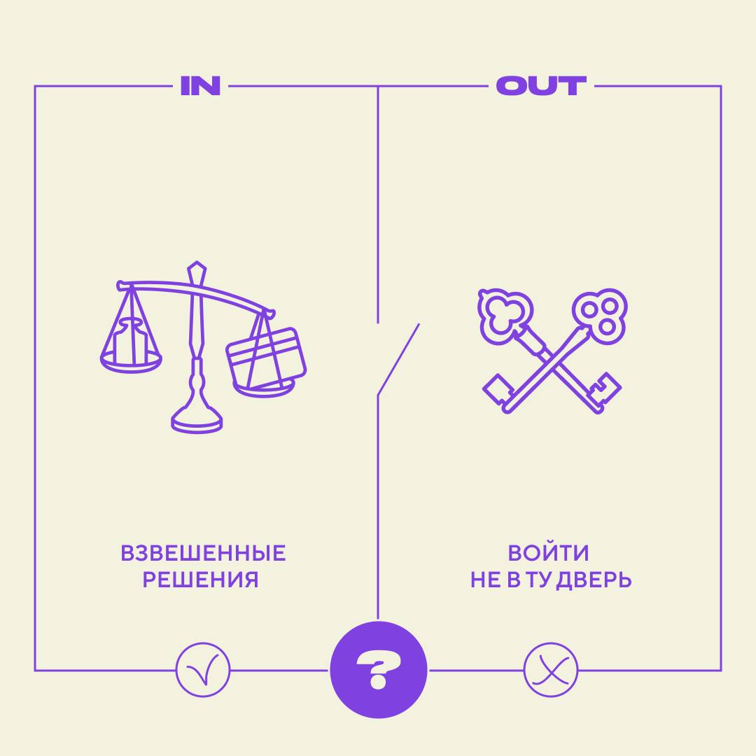 🔍 In / out — как посмотреть?
Бизнес — это всегда непросто. Но мы знаем, что всё зависит от того, как на него посмотреть. Иногда помогает смена ракурса, а иногда — новый фокус | Сетка — социальная сеть от hh.ru