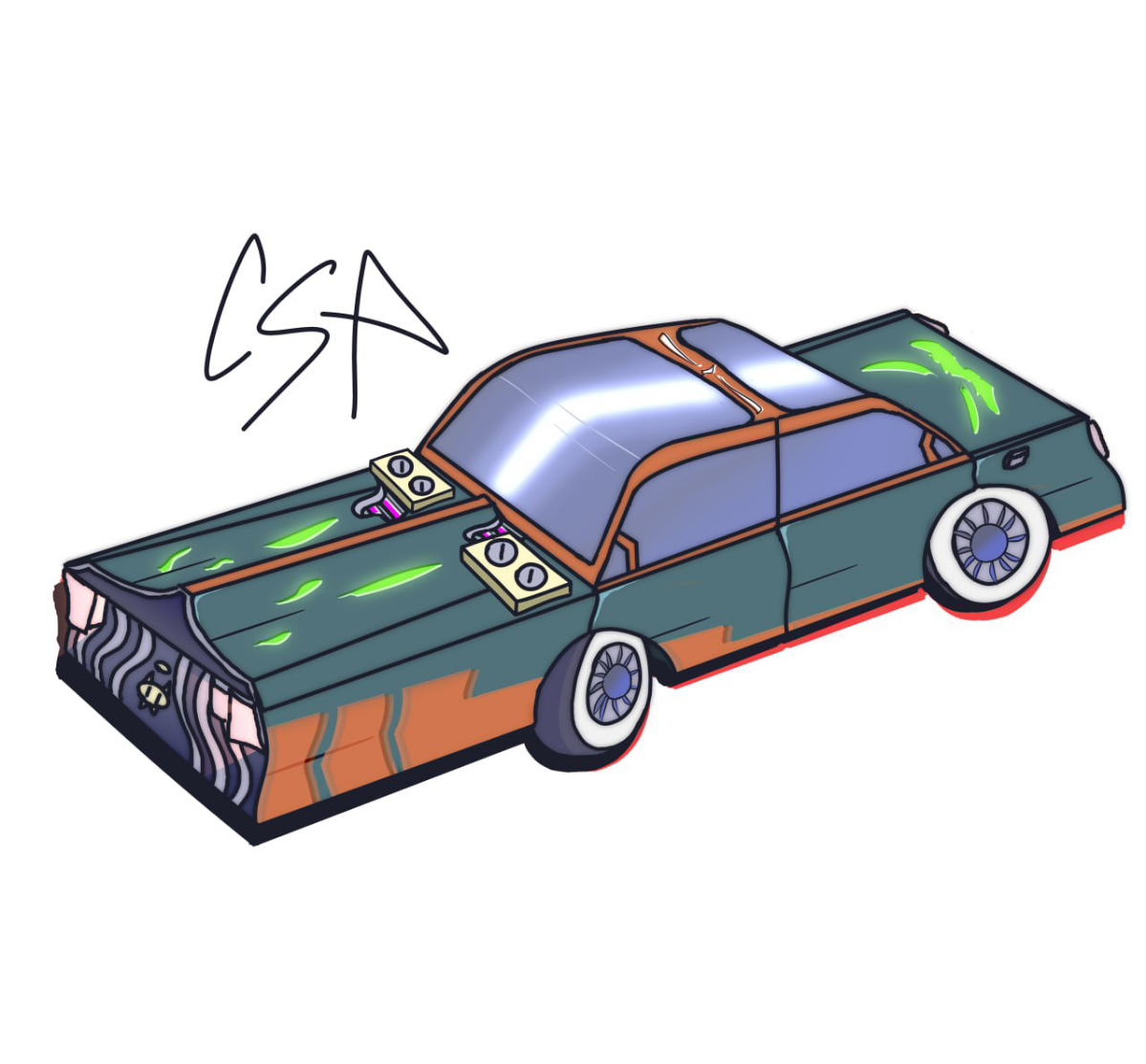 приветствую.  
СПИДПЕИНТ ТУТ  
#2д #машина #digital #caspercreate | Сетка — социальная сеть от hh.ru