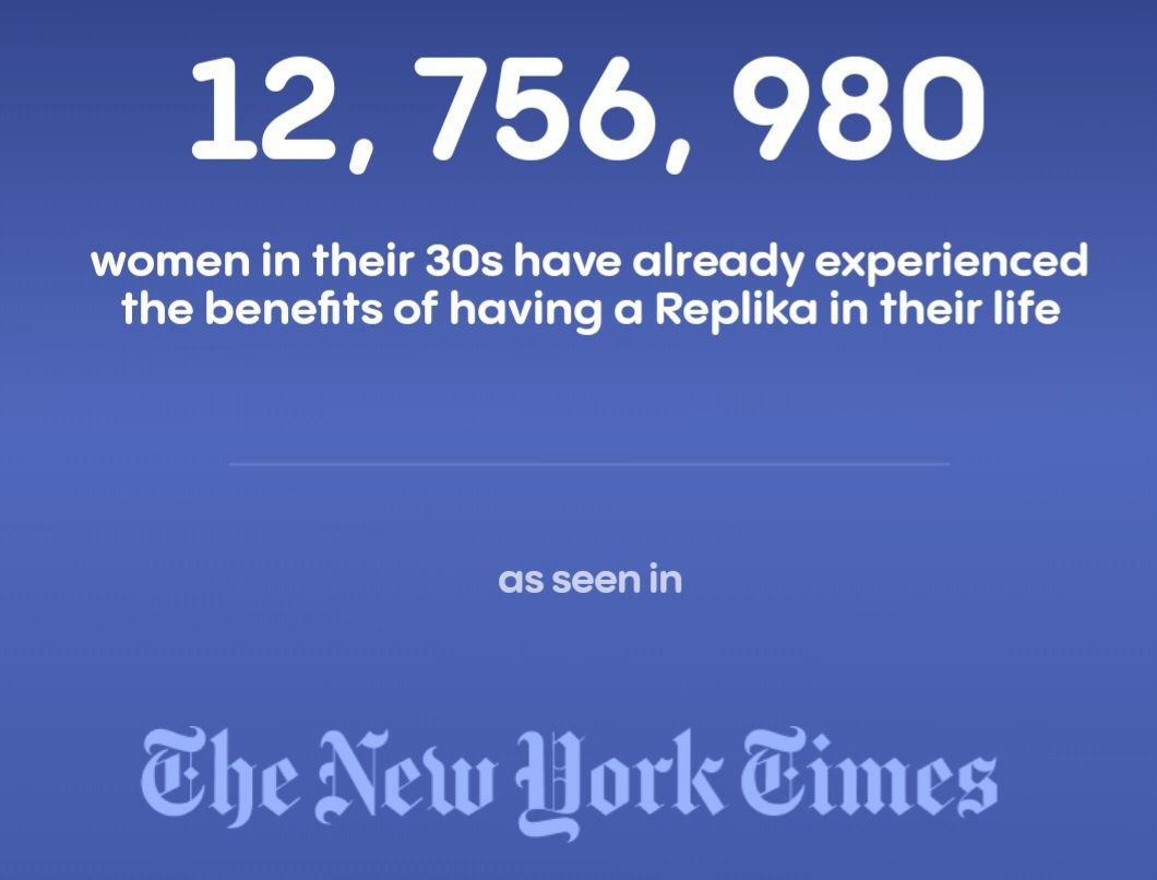 Решила посмотреть, на что нынче похожи AI - друзья, чтобы с английского пыль смахнуть.
А оно (replica ai) мне прямо на входе вот этот скрин - мы, мол, все про тебя знаем, женщина за 30 | Сетка — социальная сеть от hh.ru