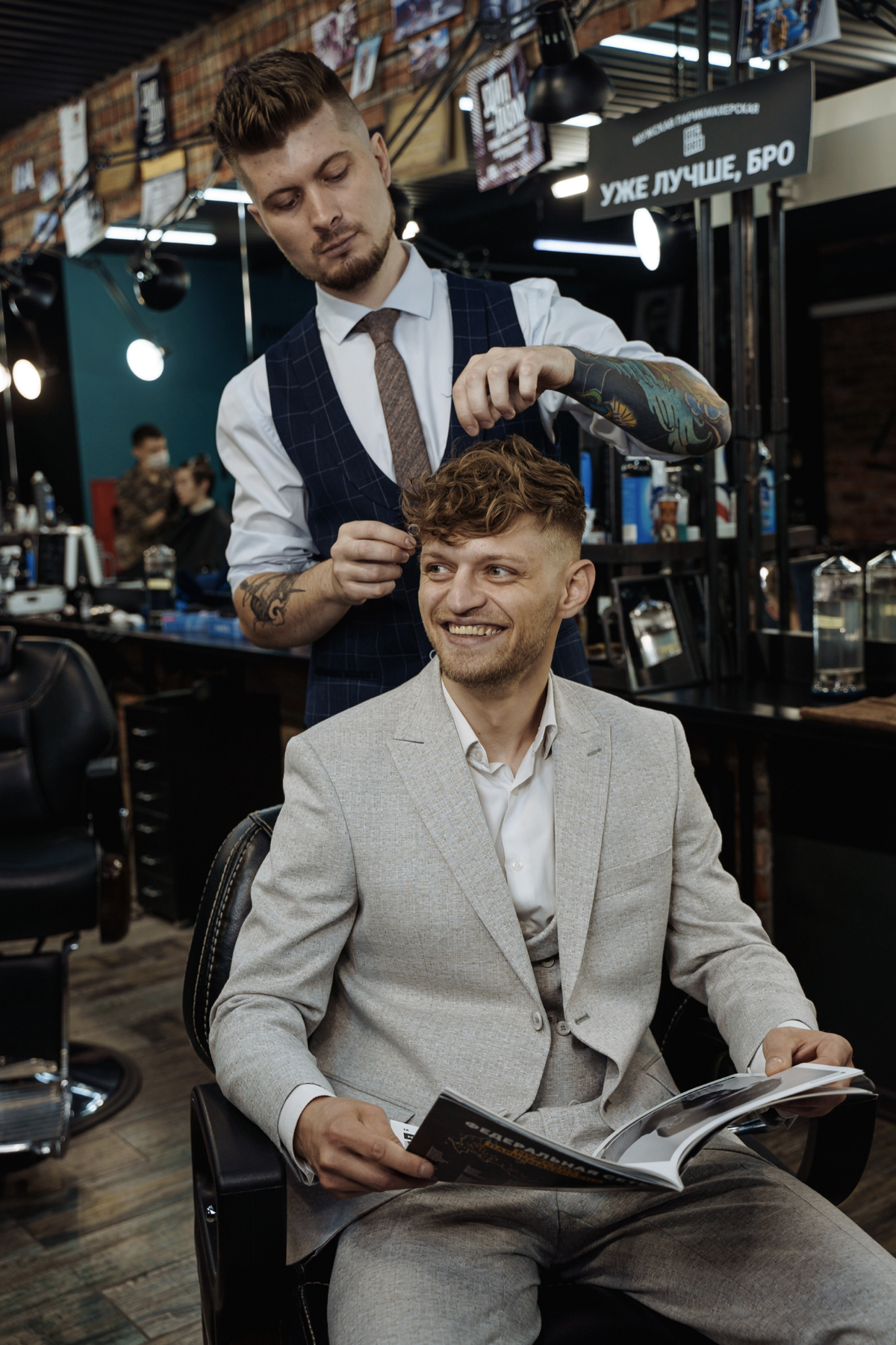 Съемка для барбершопа DABRO в партнерстве с мужским магазином Men’s Look Store | Сетка — социальная сеть от hh.ru