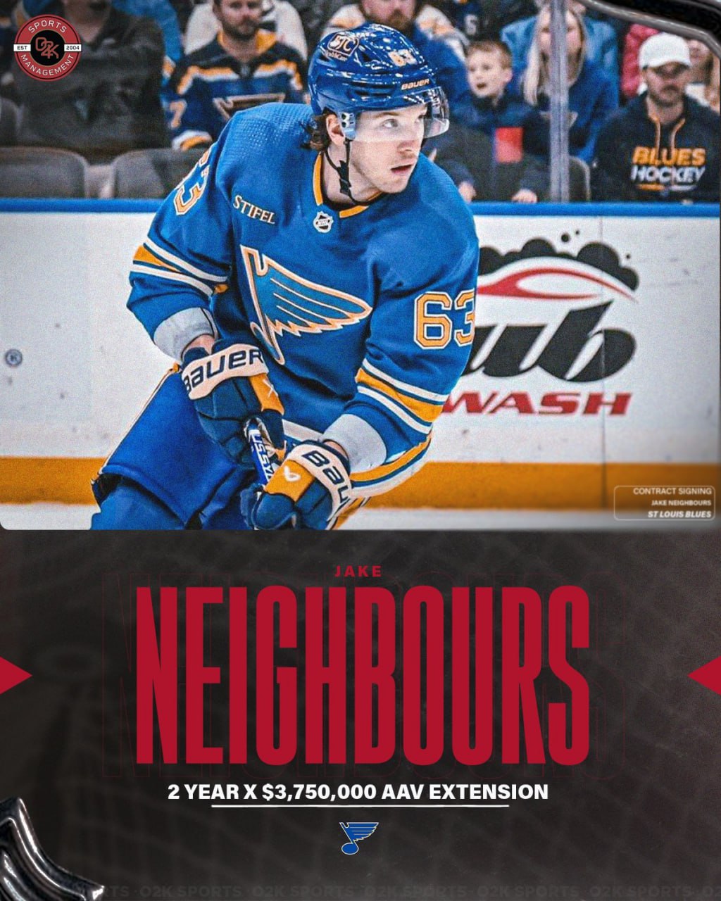 🎷 Джейк Нейборс подписал новый контракт с «Блюзменами»
Соглашение рассчитано на два года и начнёт действовать со следующего сезона. Кэпхит всего лишь 3,75 млн $ и никаких бонусов | Сетка — социальная сеть от hh.ru