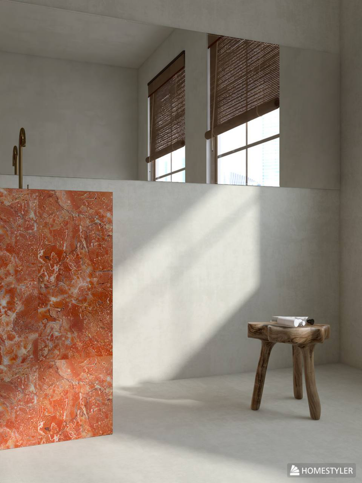 «MASTER BATHROOM»❤️‍🔥🧡
Вот такая стильная и необычная ванная получилась)
А если вам интересны мои другие работы из портфолио, то заглядывайте на Behance!
https://www.behance | Сетка — социальная сеть от hh.ru