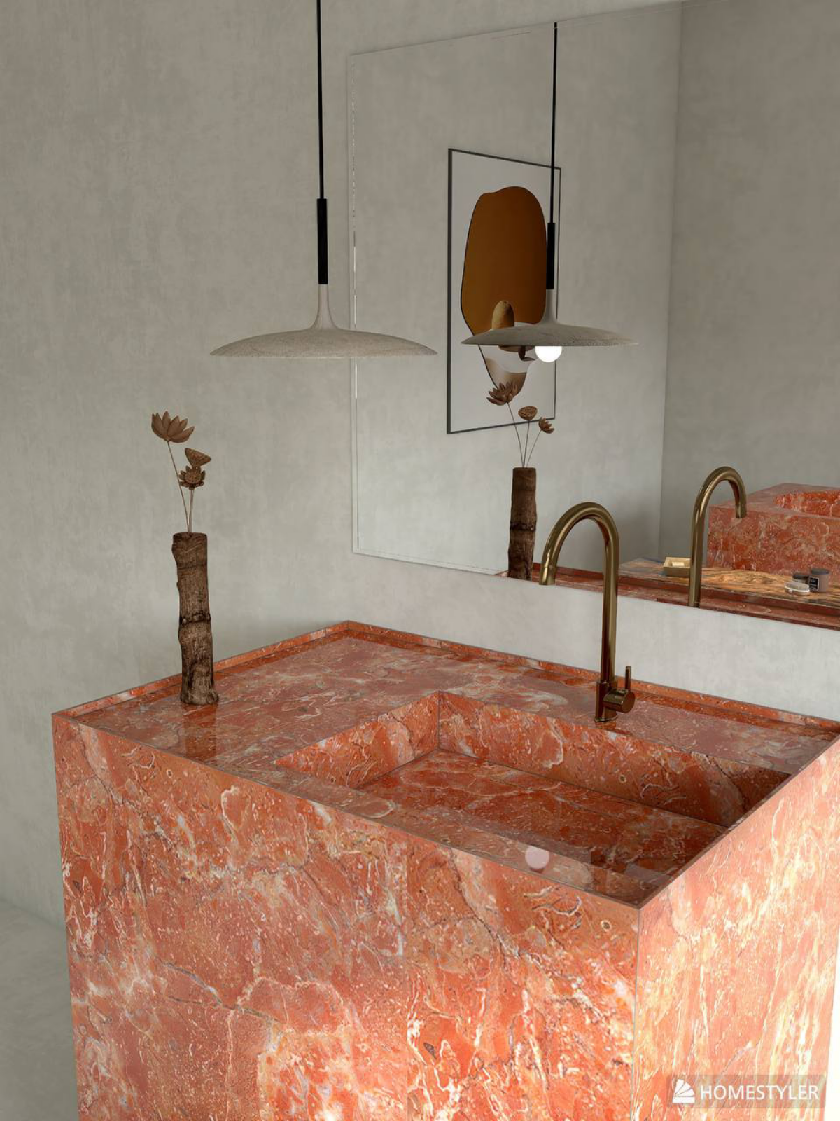 «MASTER BATHROOM»❤️‍🔥🧡
Вот такая стильная и необычная ванная получилась)
А если вам интересны мои другие работы из портфолио, то заглядывайте на Behance!
https://www.behance | Сетка — социальная сеть от hh.ru