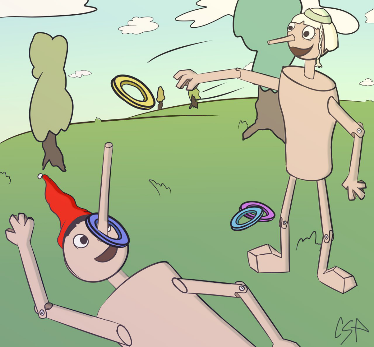 4 день прохожу #СказочныйАртЧеллендж  
На этот раз #СестраПиноккио
🌳💃🏼  
СПИДПЕИНТ  
получились упоротые, не правда ли :D
в моем фотограмме больше о челлендже - drrawwr  
#FairytaleArtChallenge #kidli... | Сетка — социальная сеть от hh.ru