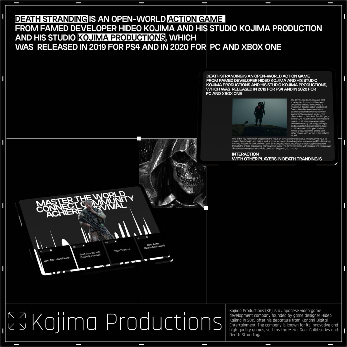 Редизайн лендинга игры Death Stranding | Сетка — социальная сеть от hh.ru