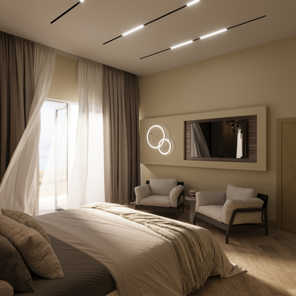 Визуализация дизайн-проекта спальни г. Екатеринбург | Сетка — социальная сеть от hh.ru