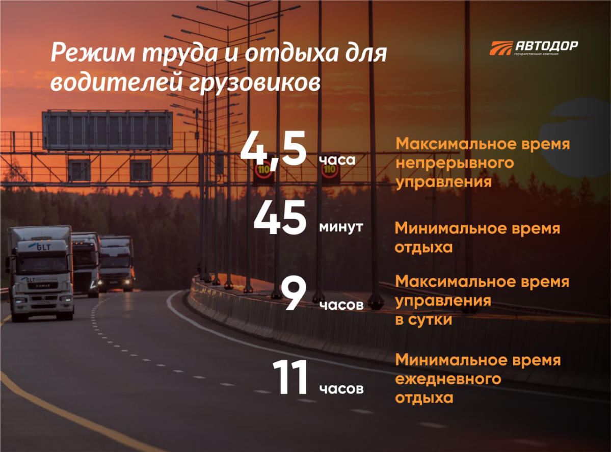 Режим труда и отдыха водителей. | Сетка — социальная сеть от hh.ru