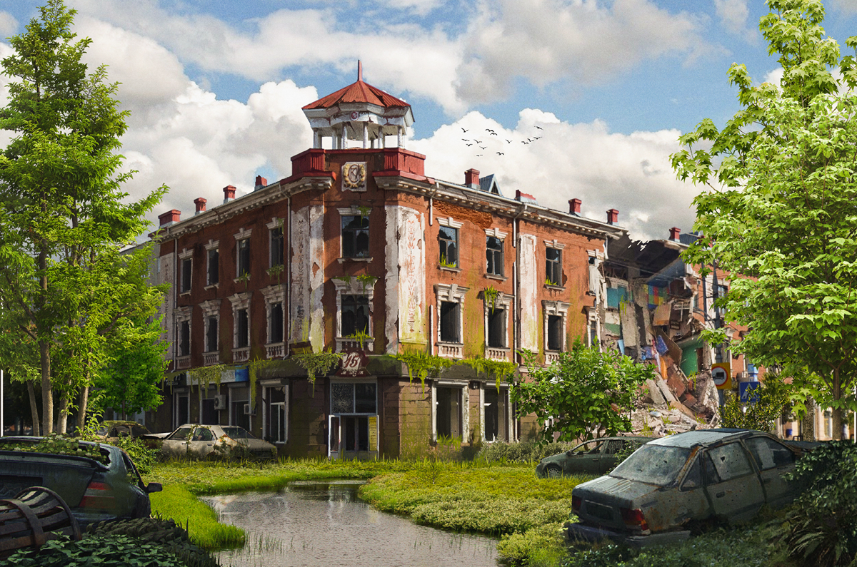 Персональный проект «Постапокалиптический Краснодар» 2 работы уже готовы, в планах еще 3.
Как-то полез в гугл, поискать подобные арты, но не нашел хороших работ | Сетка — социальная сеть от hh.ru