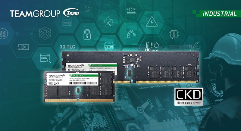 TeamGroup представила модули памяти DDR5-6400 промышленного класса
Компания TeamGroup анонсировала модули оперативной памяти DDR5-6400 стандартов CU-DIMM и CSO-DIMM, рассчитанные на промышленные задач... | Сетка — социальная сеть от hh.ru