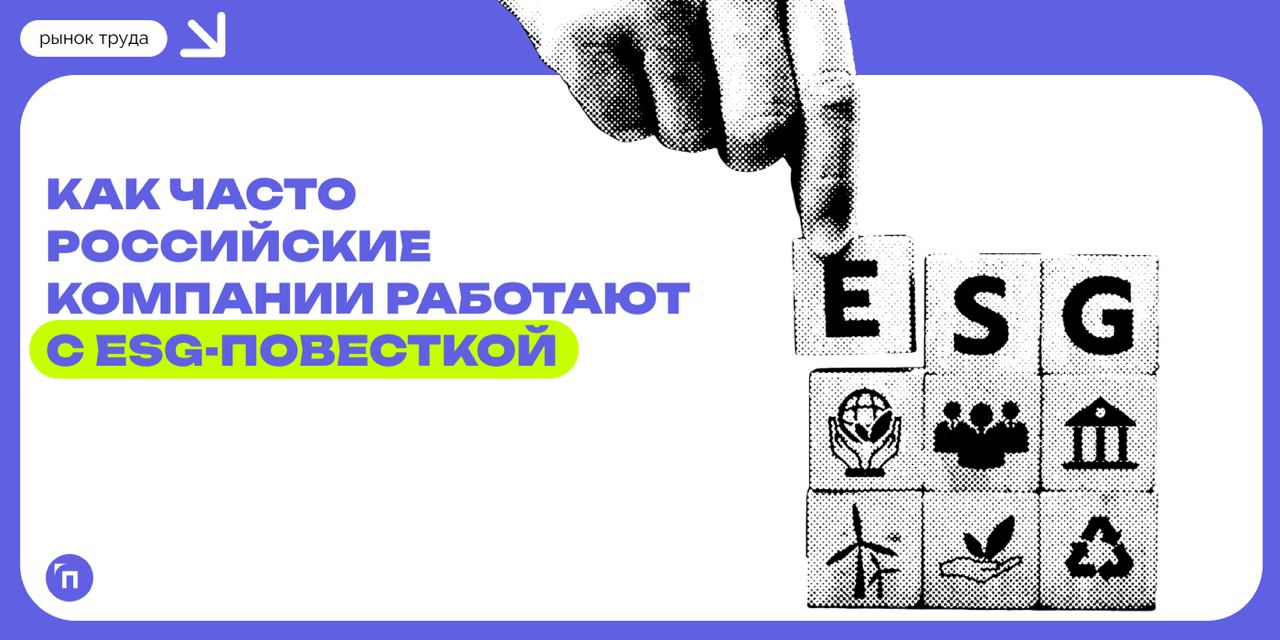 🧷Применяют ли российские компании ESG-принципы
Сервис Работа.ру узнал, как часто российские компании работают с ESG-повесткой | Сетка — социальная сеть от hh.ru