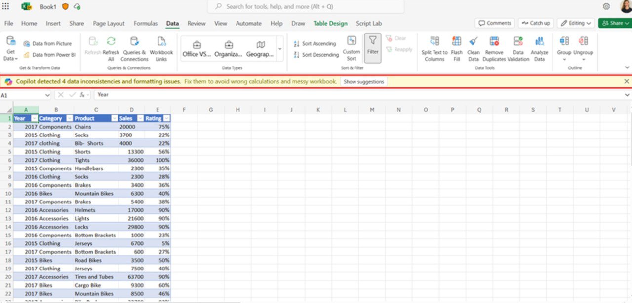 💵 Microsoft 365 Copilot для Excel упорядочит таблицу одним кликом
— Microsoft добавила в Copilot функцию Clean Data, позволяющую одним кликом исправлять мелкие ошибки в таблицах Excel | Сетка — социальная сеть от hh.ru