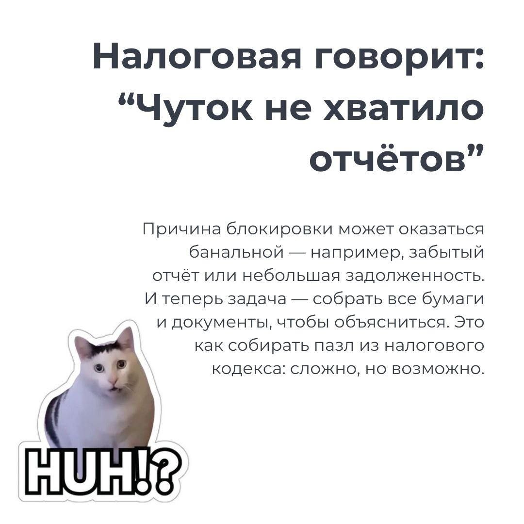 🌟 Заблокировали счёт? Не паникуем! 🌟
Каждый из нас может столкнуться с неожиданной блокировкой расчётного счёта от налоговой | Сетка — социальная сеть от hh.ru