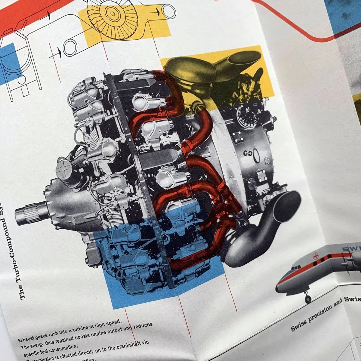 Буклеты и постеры для Swissair, 1958 год. Дизайнер — швейцарец Курт Вирт (Kurt Wirth)
#awdswiss #awdretro #awdprint | Сетка — социальная сеть от hh.ru