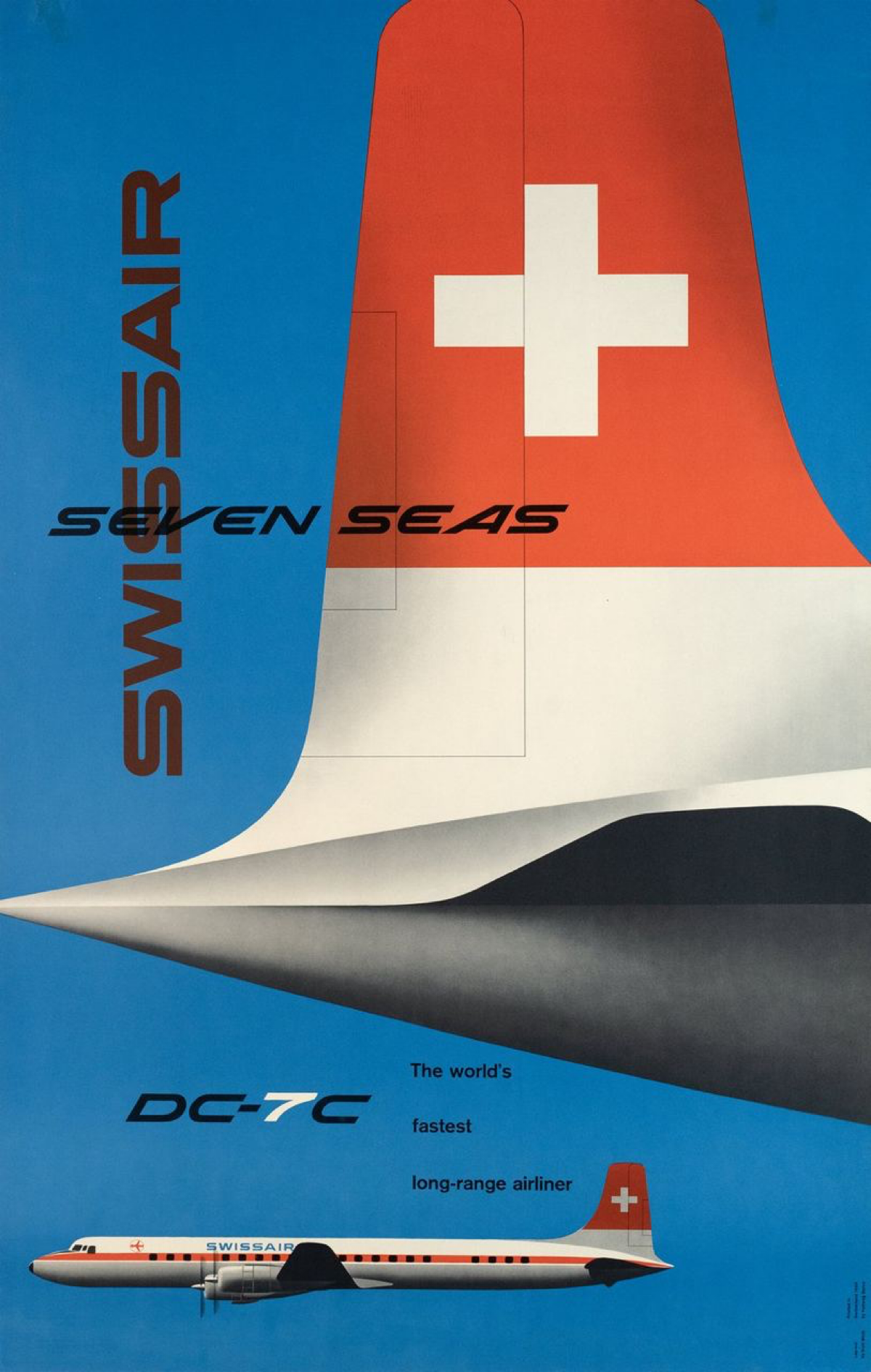 Буклеты и постеры для Swissair, 1958 год. Дизайнер — швейцарец Курт Вирт (Kurt Wirth)
#awdswiss #awdretro #awdprint | Сетка — социальная сеть от hh.ru