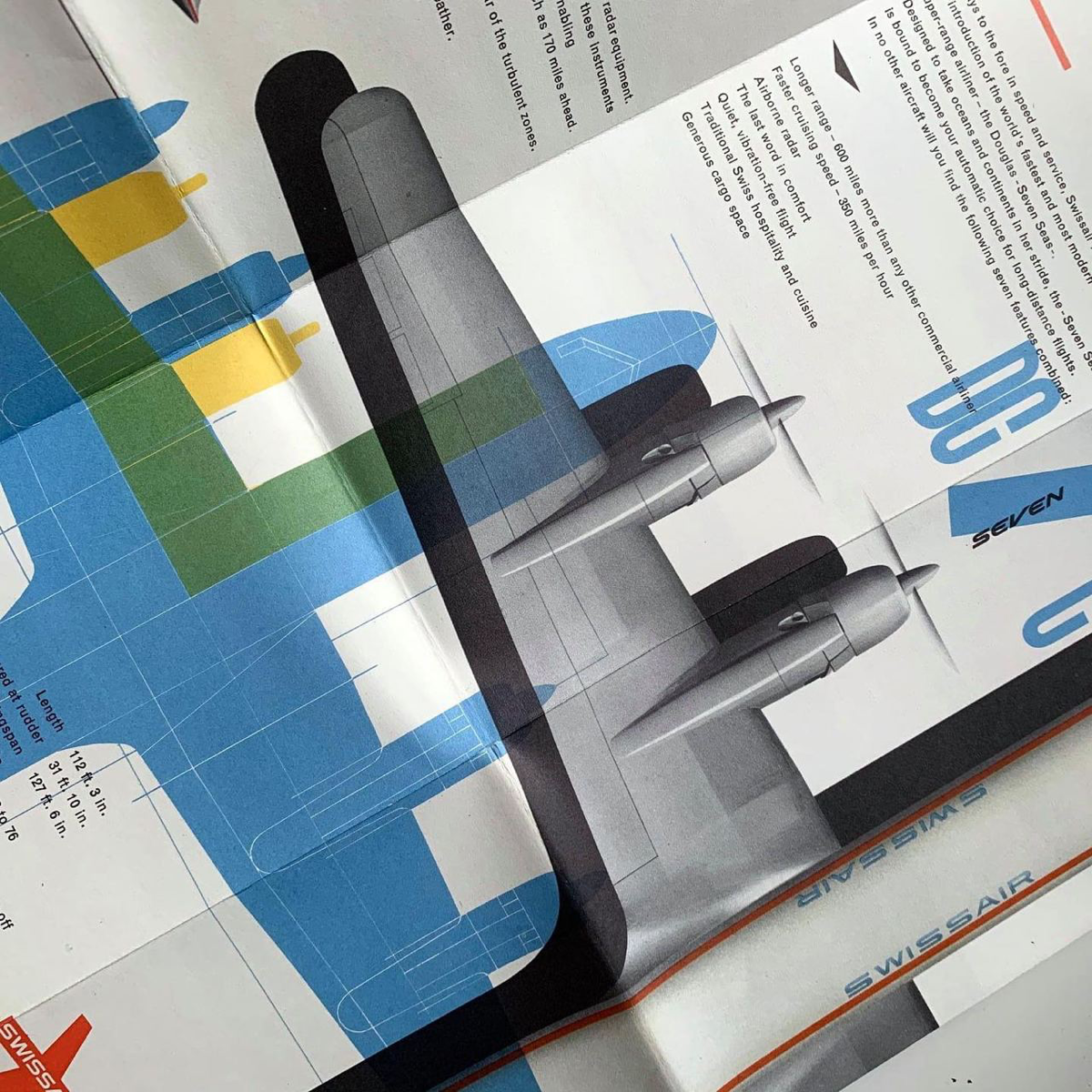 Буклеты и постеры для Swissair, 1958 год. Дизайнер — швейцарец Курт Вирт (Kurt Wirth)
#awdswiss #awdretro #awdprint | Сетка — социальная сеть от hh.ru