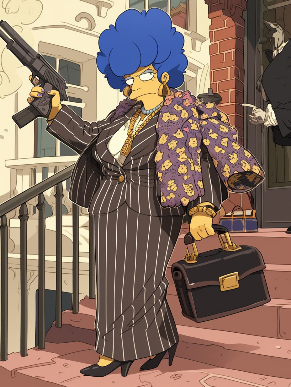 👁Универсальный мультяшный 30-х годов👁
Prompt: Home Dressed in a Gucci suit, looking like a gangster, 1930's style, Mafia gangster [ваш герой], tommy gun, looking cool, NYC scenery,Я:R
Model:MJ | Сетка — социальная сеть от hh.ru
