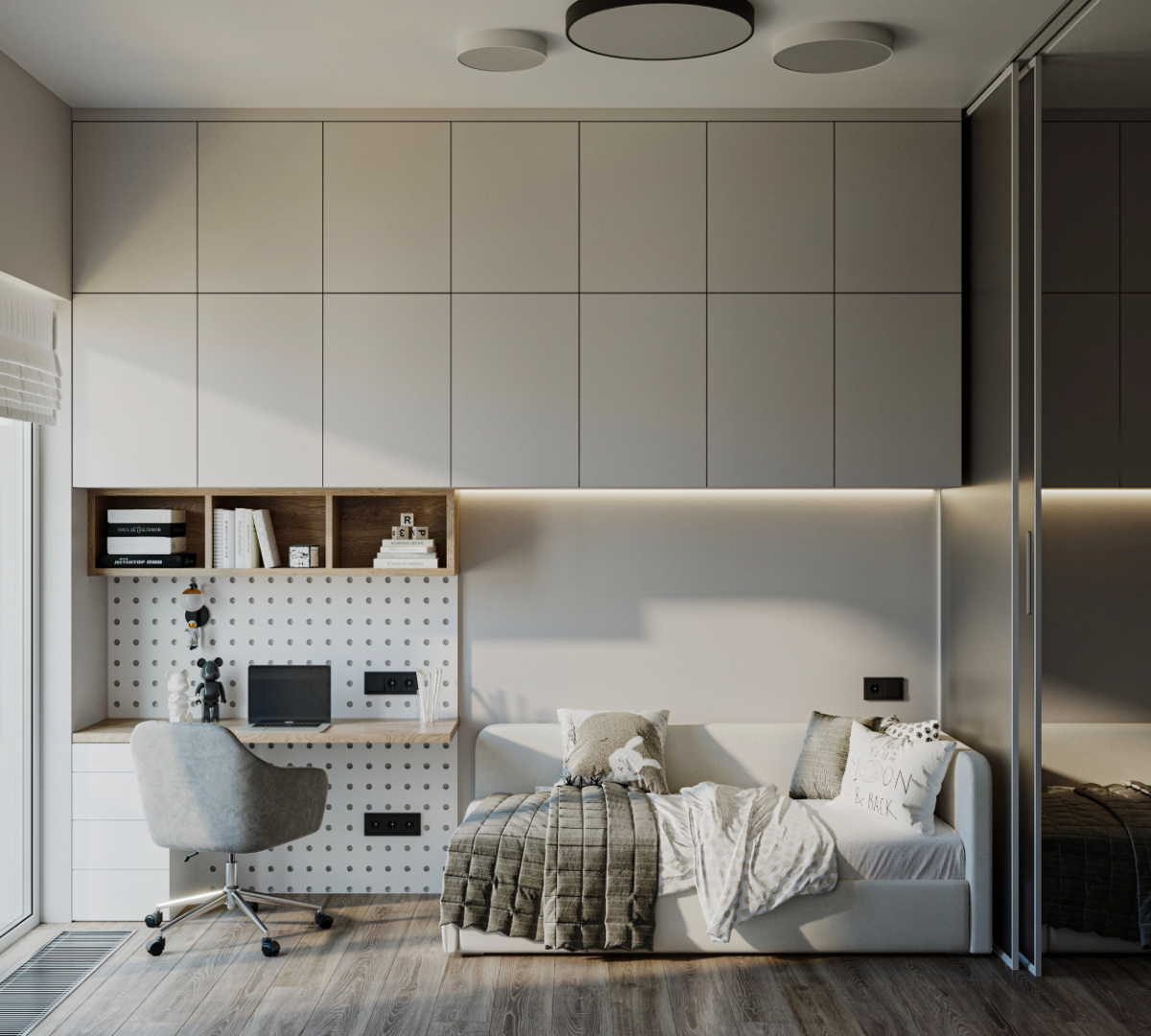 Дизайн концепция и 3d визуализация детской комнаты
3ds max|corona render | Сетка — социальная сеть от hh.ru