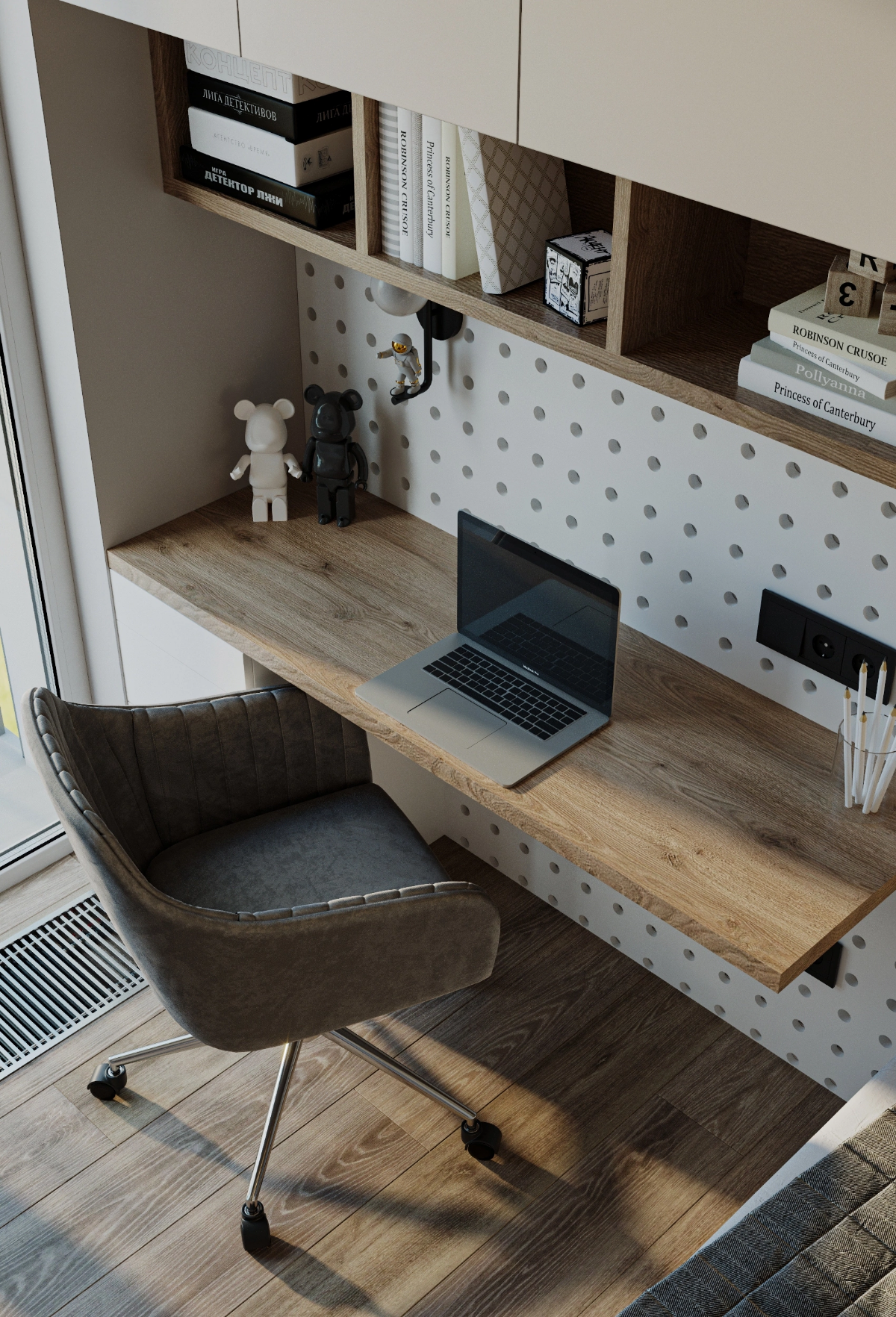 Дизайн концепция и 3d визуализация детской комнаты
3ds max|corona render | Сетка — социальная сеть от hh.ru