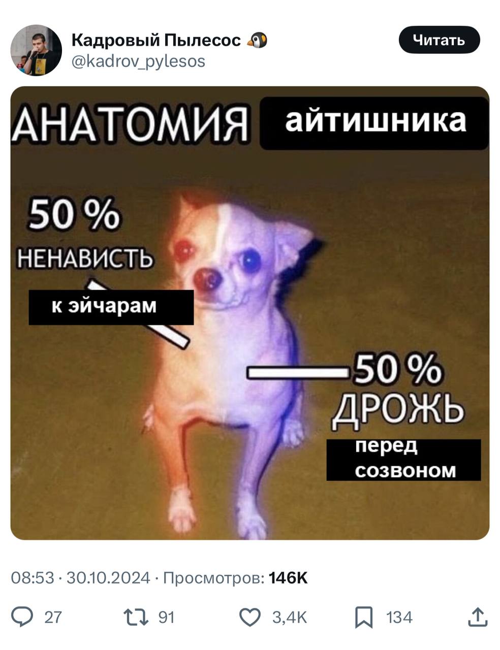 Геном айтишников расшифрован, иммунитет к эйчарам отсутствует😨 | Сетка — социальная сеть от hh.ru