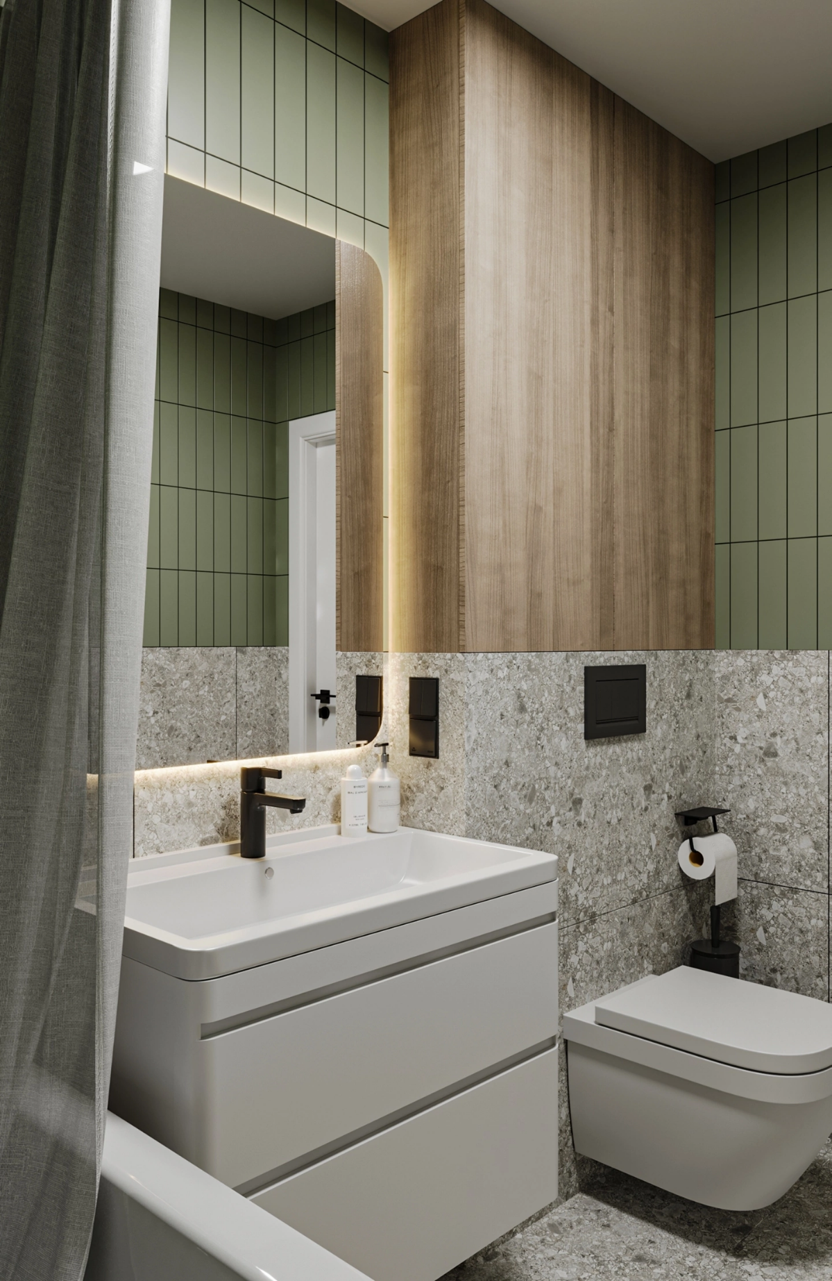 3d визуализация ванной комнаты 
3ds max|corona render
#визуализация #дизайнинтерьера | Сетка — социальная сеть от hh.ru